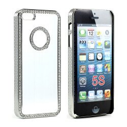 iPhone 5 5S  Aluminum Diamond Chrome Case (Silver)
